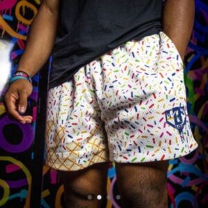 Baseball lifestyle 101 ice cream vanilla shorts size youth medium